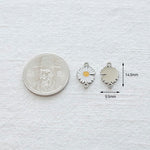 SG.402 // Surgical Steel Flower Type2 Connector Pendant , 1pc / 5-6511-07