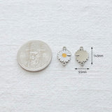 SG.402 // Surgical Steel Flower Type2 Connector Pendant , 1pc / 5-6511-07
