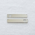 SG.405 // Surgical Steel Heart Square Stick Connector Pendant , 1pc / 5-6517-08