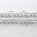 SG.410 // Surgical Steel 7.5mm 3:1 Chain , 50cm / 8-0050-49C