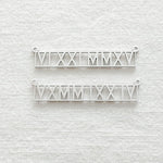 SG.406 // Surgical Steel Roman numeral Stick Connector Pendant , 1pc / 5-6526-08
