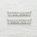 SG.406 // Surgical Steel Roman numeral Stick Connector Pendant , 1pc / 5-6526-08