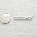 SG.406 // Surgical Steel Roman numeral Stick Connector Pendant , 1pc / 5-6526-08