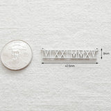 SG.406 // Surgical Steel Roman numeral Stick Connector Pendant , 1pc / 5-6526-08