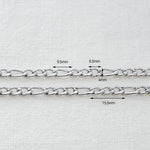 SG.409 // Surgical Steel 4mm 3:1 Chain , 50cm / 8-0050-49B