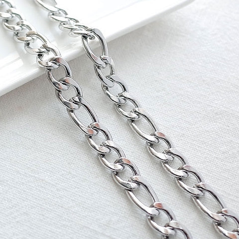 SG.410 // Surgical Steel 7.5mm 3:1 Chain , 50cm / 8-0050-49C