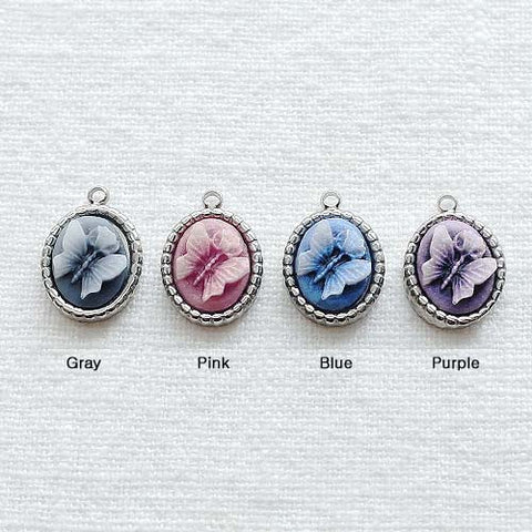 SG.413 // Surgical Steel Three-D Butterfly Pendant , 1pc / 5-6547-06