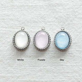 SG.414 // Surgical Steel Pearl Oval-Small Pendant , 1pc / 5-6549-01