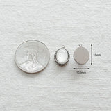 SG.414 // Surgical Steel Pearl Oval-Small Pendant , 1pc / 5-6549-01