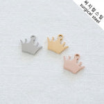 SG.418 // Surgical Steel Simple Crown Pendant , 1pc / 5-6544-05