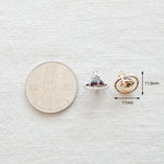 PD.2165 // UFO Purple Aurora Connector Pendant, 1 Pc / 5-2054-08