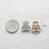 PD.2166 // Check B Bear Pendant, 1 Pc / 5-2216-04