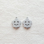 SG.423 // Surgical Steel Smile Cloud Connector Pendant , 1pc / 5-6549-04