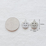 SG.423 // Surgical Steel Smile Cloud Connector Pendant , 1pc / 5-6549-04