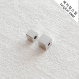 SG.426 // Surgical Steel Pass Type Square Ball Pendant , 1pc / 5-6550-03