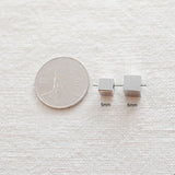 SG.426 // Surgical Steel Pass Type Square Ball Pendant , 1pc / 5-6550-03