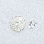 SG.427 // Surgical Steel Simple Round Ear Post , 2pc / 8-8923-05