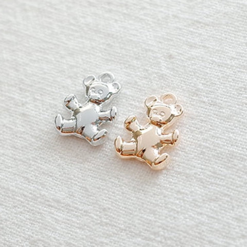 PD.2174 //  Metal Hurray Bear Pendant, 2 Pc / 5-2184-04