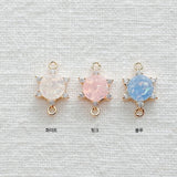 PD.2182 // Mother-Of-Pearl 6 Cubic Gold Connector Pendant, 1 Pc / 5-2103-02