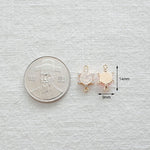 PD.2182 // Mother-Of-Pearl 6 Cubic Gold Connector Pendant, 1 Pc / 5-2103-02