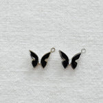 SG.428 // Surgical Steel Black Butterfly Pendant , 1pc / 5-6549-06