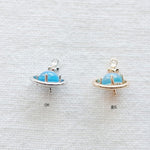 PD.2188 // UFO Blue Aurora Connector Pendant, 1 Pc / 5-2055-02