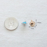 PD.2188 // UFO Blue Aurora Connector Pendant, 1 Pc / 5-2055-02