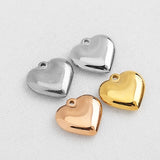 SG.431 // Surgical Steel 20mm Volume Heart Pendant , 1pc / P-SS-1297