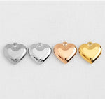 SG.431 // Surgical Steel 20mm Volume Heart Pendant , 1pc / P-SS-1297