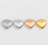 SG.431 // Surgical Steel 20mm Volume Heart Pendant , 1pc / P-SS-1297