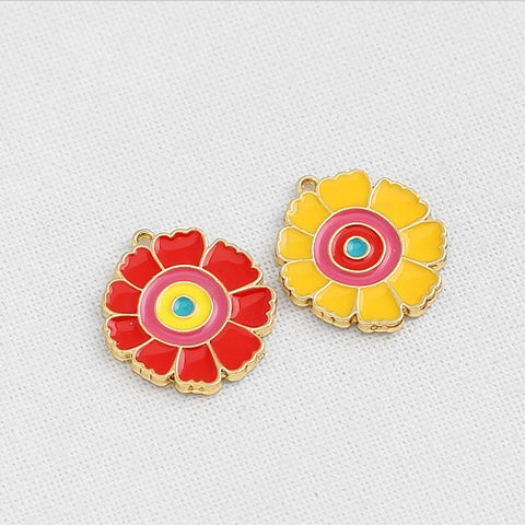 PD.2189 // Vivid Flower Pendant, 2 Pc / P-SS-1233
