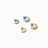 PD.0014-06 // shell ring pendant, Jewelry Supplies, Jewelry Making, (Gold, Rhodium Plated), 2 pc