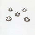 SG.598 // Surgical Steel round smile pendant [Silver], 1 pc