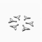 SG.596 // Surgical Steel Mini whale tail Pendant [Silver], 1 pc