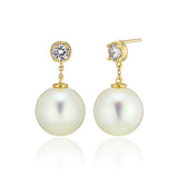 [ 925 Sterling silver ] 12mm Pearl Drop Earring