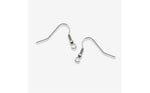 SG.605 // Surgical Steel Ball spring hook fishing earrings [Silver], 4 pc