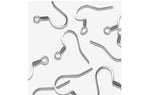 SG.599 // Surgical Steel Spring Hook Fishing Earrings [Silver], 4 pc