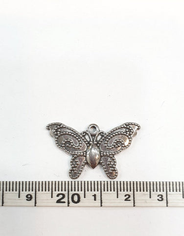 SG.083 // Surgical Steel Dot Butterfly Pendant , 2 Pc