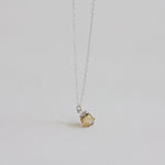 [ 925 Sterling silver ] Citrine Natural Stone Rough Jewel Necklace