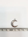 SG.088 // Surgical Steel Crescent Moon Pendant , 2 Pc