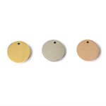 SG.507 // Surgical Steel 10mm Round Pendant [Gold, Siver,Rose Gold], 1 pc