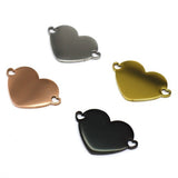 SG.504 // Surgical Steel Big Heart Outer Connector, 1 pc