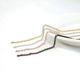 SG.588 // Surgical Steel 1.5mm Basic chain [Silver, Gold, RoseGold, Black], 90cm