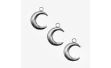 SG.601 // Surgical Steel moon Pendant [Silver], 1 pc