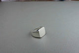 [ 925 Sterling silver ] Square Stamp Open Free Silver Ring