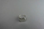 [ 925 Sterling silver ] Square Stamp Open Free Silver Ring