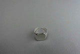 [ 925 Sterling silver ] Square Stamp Open Free Silver Ring