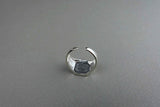 [ 925 Sterling silver ] Square Stamp Open Free Silver Ring