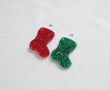PD.2103 // Christmas - Acrylic Sparkle socks Pendant, 2 Pc [5-4162-04]