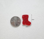 PD.2103 // Christmas - Acrylic Sparkle socks Pendant, 2 Pc [5-4162-04]